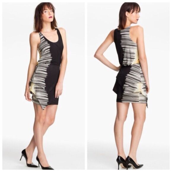 ELIZABETH & JAMES 'Roland' Ink Wash Blouson Sleeveless Dress Size 2 - Picture 1 of 8